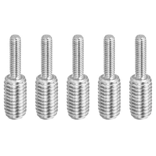 PATIKIL M4*M8*30 Doppeltendgewindebolzen, 5er Packung 304 Edelstahl Stangenbolzen Gewinde Reduzieradapter für Möbelbeschläge, 30mm lang von PATIKIL