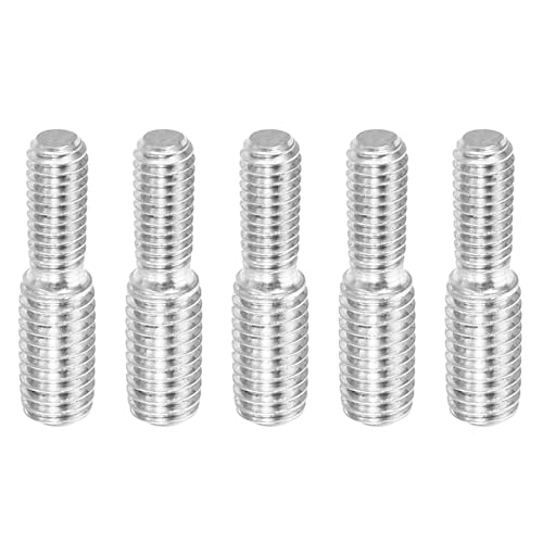 PATIKIL M4 x 0.75 auf M5 x 0.8 Doppeltgewindebolzen, 5 Stück 304 Edelstahl Stangenbolzen Gewinde Reduzieradapter für Möbelbeschläge, 20mm lang von PATIKIL