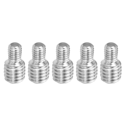 PATIKIL M5 x 0.8 auf M8 x 1.25 Doppel Ende Gewindebolzen Schraube, 5 Stück 304 Edelstahl Stangenbolzen Gewinde Reduzieradapter für Möbelbeschläge, 14mm lang von PATIKIL