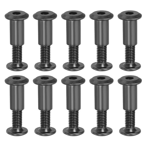 PATIKIL M6 x 16 mm Sechskantschrauben, 10 Set Buchschrauben Verbindungsschrauben Sechskant-Antrieb Steckschrauben Muttern für Scrapbook Leder Gürtel Album Foto Möbelreparatur, Schwarz PATIKIL M6 x 16 mm Sechskantschrauben, 10 Set Buchschrauben Verbindungsschrauben Sechskant-Antrieb Steckschrauben Muttern für Scrapbook Leder Gürtel Album Foto Möbelreparatur, Schwarz von PATIKIL