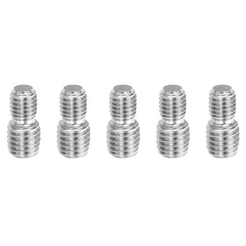 PATIKIL M8 x 1.25 auf M10 x 1.5 Doppel Ende Gewindebolzen Schraube, 5 Stück 304 Edelstahl Stangenbolzen Gewinde Reduzieradapter für Möbelbeschläge, 20mm lang von PATIKIL