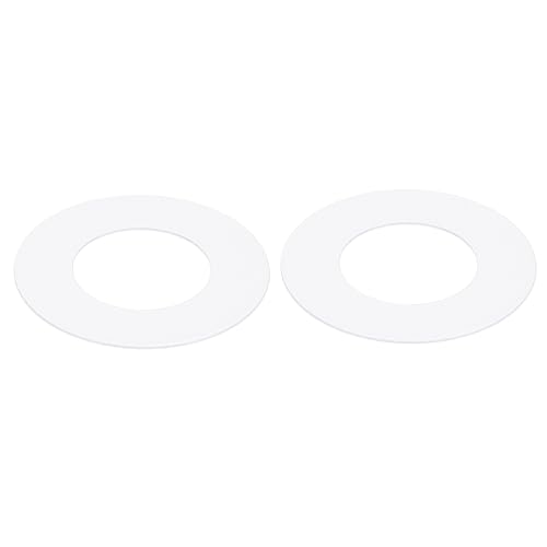 PATIKIL Metall Goof Trim Ring, 2 Stück 2,6" OD 1,38" ID Runder Deckenleuchtenring, Abdeckung für Einbauleuchten, matte weiße Oberfläche von PATIKIL