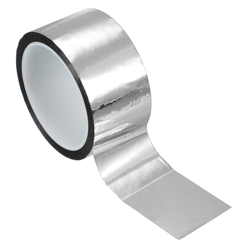 PATIKIL Metallisierte Polyesterfilm-Band 50mm x 50 Meter, Metallisches Dekorband Glänzendes Silber Klebeband Spiegelband für Detailakzent Wandgrafik Bootsschmuckwände PATIKIL Metallisierte Polyesterfilm-Band 50mm x 50 Meter, Metallisches Dekorband Glänzendes Silber Klebeband Spiegelband für Detailakzent Wandgrafik Bootsschmuckwände von PATIKIL