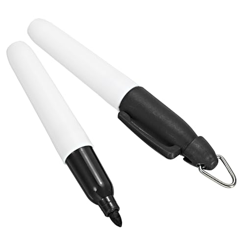 PATIKIL Mini Permanent Marker, 2er Pack Golfball-Marker-Stifte mit Schlüsselanhänger-Clip für Büro, Meetings und Outdoor-Aktivitäten, Schwarz PATIKIL Mini Permanent Marker, 2er Pack Golfball-Marker-Stifte mit Schlüsselanhänger-Clip für Büro, Meetings und Outdoor-Aktivitäten, Schwarz von PATIKIL