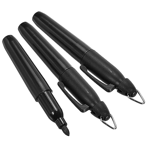 PATIKIL Mini Permanent Marker 3 Pack Trocken Radieren Stift mit Schlüsselanhänger Clip für Büro Treffen Außenaktivitäten Schwarz PATIKIL Mini Permanent Marker 3 Pack Trocken Radieren Stift mit Schlüsselanhänger Clip für Büro Treffen Außenaktivitäten Schwarz von PATIKIL