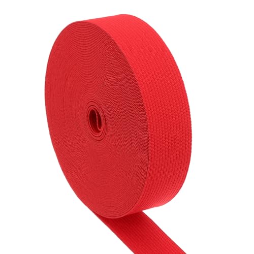PATIKIL Nähelastikbänder 1/8 Zoll x 11 Yards, Hochelastisches Flaches Stretchband Strickelastikspule für das Nähen von Kleidungsbündchen Hosenbund, Rot PATIKIL Nähelastikbänder 1/8 Zoll x 11 Yards, Hochelastisches Flaches Stretchband Strickelastikspule für das Nähen von Kleidungsbündchen Hosenbund, Rot von PATIKIL