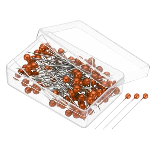 PATIKIL Nähnadeln, 500 Stück 1,5 Zoll Gerade Nadel mit Kunststoff-Perlenkopf für Stoff, Dekoration, Schmuck DIY, Bastel- und Nähprojekt, Orange PATIKIL Nähnadeln, 500 Stück 1,5 Zoll Gerade Nadel mit Kunststoff-Perlenkopf für Stoff, Dekoration, Schmuck DIY, Bastel- und Nähprojekt, Orange von PATIKIL