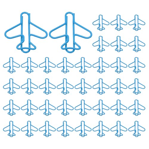 PATIKIL Niedlicher Büroklammer, 100 Stück Flugzeugform Büroklammer Metall Lustige Lesezeichen Planer Clips Klammer für Zuhause Bürobedarf Schreibtisch Datei Organisation, Seeblau PATIKIL Niedlicher Büroklammer, 100 Stück Flugzeugform Büroklammer Metall Lustige Lesezeichen Planer Clips Klammer für Zuhause Bürobedarf Schreibtisch Datei Organisation, Seeblau von PATIKIL