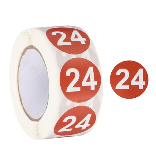 PATIKIL Nummer 24 Kreisaufkleber, 1 Zoll runde farbcodierte selbstklebende Nummernaufkleber 500 Etiketten/Rolle für die Organisation zu Hause und im Büro, Braun mit weißem Text PATIKIL Nummer 24 Kreisaufkleber, 1 Zoll runde farbcodierte selbstklebende Nummernaufkleber 500 Etiketten/Rolle für die Organisation zu Hause und im Büro, Braun mit weißem Text von PATIKIL