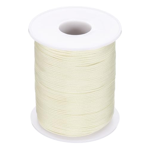 PATIKIL Nylon-Schnur 1mm x 109 Yards, Armband-Schnur Geflochtene Nylon-Schnur Chinesische Knotenschnur für Schmuckherstellung Perlenketten Blinde Windspiele, Beige PATIKIL Nylon-Schnur 1mm x 109 Yards, Armband-Schnur Geflochtene Nylon-Schnur Chinesische Knotenschnur für Schmuckherstellung Perlenketten Blinde Windspiele, Beige von PATIKIL