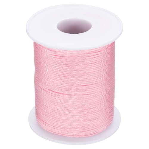 PATIKIL Nylon-Schnur 1mm x 109 Yards, Armband-Schnur Geflochtene Nylon-Schnur Chinesische Knotenschnur für Schmuckherstellung Perlenketten Blinde Windspiele, Pink von PATIKIL
