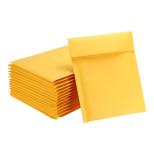 PATIKIL Pack von 25 Luftpolster Versandtaschen Gepolsterte Umschläge Postversand Gelb Mailer Pakete Selbstdichtend 15x18mm für Postumschlag von PATIKIL