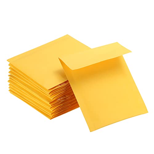 PATIKIL Pack von 50 Luftpolster Versandtaschen Gepolsterte Umschläge Postversand Gelb Mailer Pakete Selbstdichtend 11x13mm für Postumschlag von PATIKIL