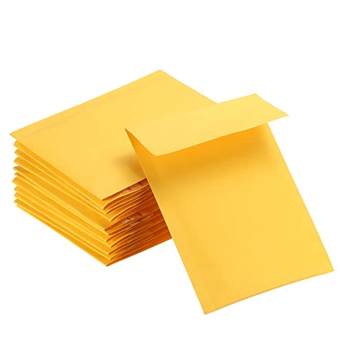 PATIKIL Pack von 50 Luftpolster Versandtaschen Gepolsterte Umschläge Postversand Gelb Mailer Pakete Selbstdichtend 11x15mm für Postumschlag von PATIKIL