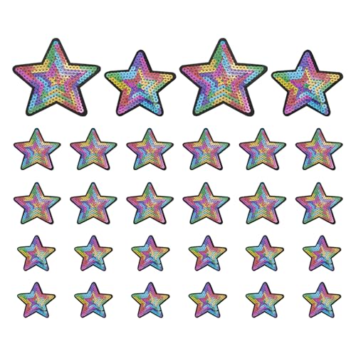 PATIKIL Sequin Star Patches zum Aufbügeln, 28 Stück Aufnäher Applikation Pailletten Glitzer Patches für DIY Schuhe Kleidung Hüte Rucksäcke Kostüm, Multicolor PATIKIL Sequin Star Patches zum Aufbügeln, 28 Stück Aufnäher Applikation Pailletten Glitzer Patches für DIY Schuhe Kleidung Hüte Rucksäcke Kostüm, Multicolor von PATIKIL