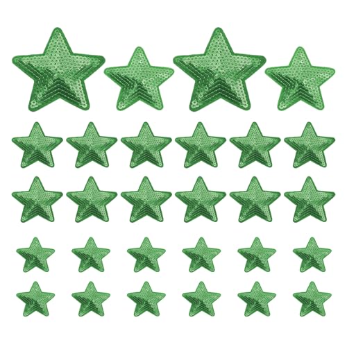 PATIKIL Paillettenstern Bügeleisen auf Patches, 28 Stück Aufnäher Applikation Pailletten Glitzer Patches zum Selbermachen von Schuhen, Kleidung, Hüten, Rucksäcken, Kostümen, Grün PATIKIL Paillettenstern Bügeleisen auf Patches, 28 Stück Aufnäher Applikation Pailletten Glitzer Patches zum Selbermachen von Schuhen, Kleidung, Hüten, Rucksäcken, Kostümen, Grün von PATIKIL