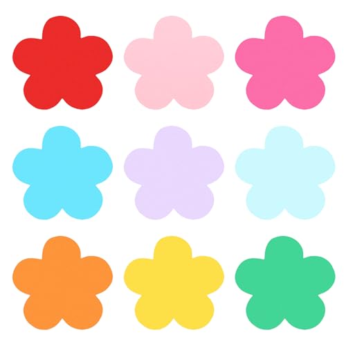 PATIKIL Papierausschnitte 108 Stück Bulletin Cutouts Papier Blumenform Ausschnitte Papier mit Klebepunkten für Klassenzimmer DIY Bastelprojekte Partybedarf Bunt von PATIKIL