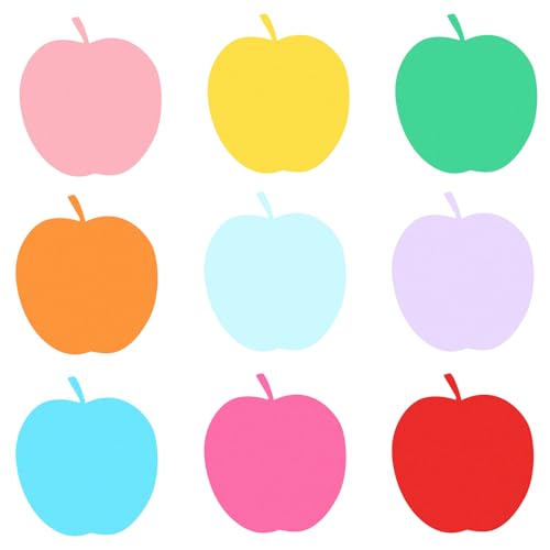 PATIKIL Papierausschnitte 180 Stück Bulletin Cutouts Papier Obstform Ausschnitte Papier mit Klebepunkten für Klassenzimmer DIY Bastelprojekte Partybedarf Multicolor von PATIKIL
