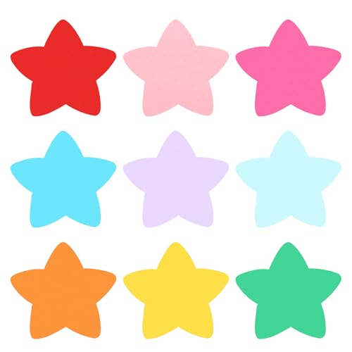 PATIKIL Papierausschnitte 180 Stück Bulletin Cutouts Papier Sternform Ausschnitte Papier mit Klebepunkten für Klassenzimmer DIY Bastelprojekte Partybedarf Bunt von PATIKIL