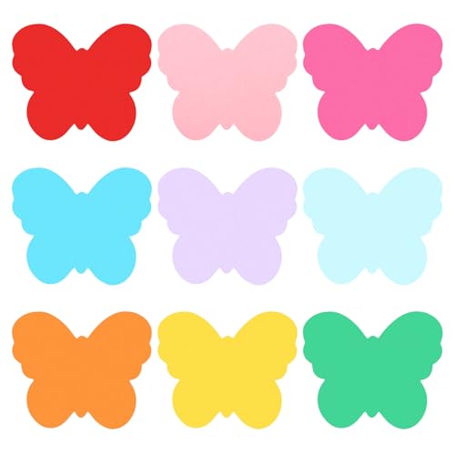 PATIKIL Papierausschnitte 54 Stk Bulletin Cutouts Papier Schmetterlingsform Ausschnitte Papier mit Klebepunkten für Klassenzimmer DIY Bastelprojekte Partybedarf Bunt von PATIKIL