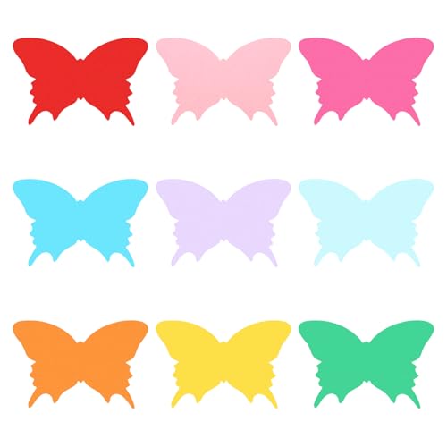 PATIKIL Papierausschnitte 54 Stück Bulletin Cutouts Papier Schmetterlingsform Ausschnitte Papier mit Klebepunkten für Klassenzimmer DIY Bastelprojekte Partybedarf Bunt von PATIKIL