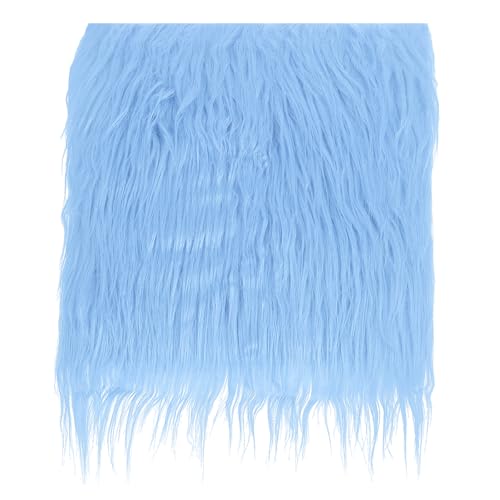 PATIKIL Plüsch Kunstpelz Stoff Quadrat, 10 x 10 Zoll Flauschige Kunstpelz Patches Schnitte Künstlicher Handwerksfell für DIY Basteln Weihnachten Halloween Wichtel Bart, Hellblau PATIKIL Plüsch Kunstpelz Stoff Quadrat, 10 x 10 Zoll Flauschige Kunstpelz Patches Schnitte Künstlicher Handwerksfell für DIY Basteln Weihnachten Halloween Wichtel Bart, Hellblau von PATIKIL