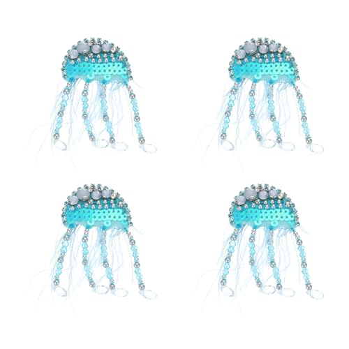 PATIKIL Qualle Strass-Patches, 4 Stück Qualle Patches zum Aufnähen Applikationen Strass Applikation Glitzer Kristall Patches für Schuhe Kleidung Hosen Taschen Hüte Hemden, Blau PATIKIL Qualle Strass-Patches, 4 Stück Qualle Patches zum Aufnähen Applikationen Strass Applikation Glitzer Kristall Patches für Schuhe Kleidung Hosen Taschen Hüte Hemden, Blau von PATIKIL