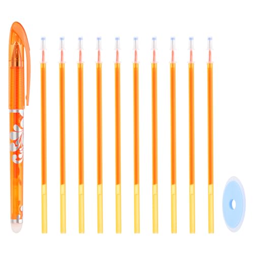 PATIKIL Radierbare Gel-Stifte mit 10 Nachfüllungen & 1 Radiergummi, 0,5 mm Hitze-Radierstifte für Stoff Orange Tinte Stoffmarkierungsstift für Nähen Quilten Planer Schreiben PATIKIL Radierbare Gel-Stifte mit 10 Nachfüllungen & 1 Radiergummi, 0,5 mm Hitze-Radierstifte für Stoff Orange Tinte Stoffmarkierungsstift für Nähen Quilten Planer Schreiben von PATIKIL
