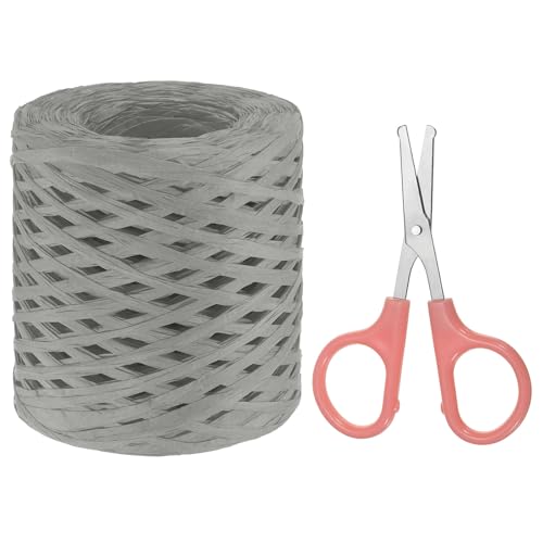 PATIKIL Raffia-Papierbastelband-Sortiment-Set, Natur-Raffiaband mit Schere für Geschenke, Blumensträuße, Dekoration, Grau, 218 Meter PATIKIL Raffia-Papierbastelband-Sortiment-Set, Natur-Raffiaband mit Schere für Geschenke, Blumensträuße, Dekoration, Grau, 218 Meter von PATIKIL
