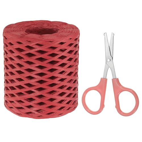 PATIKIL Raffia-Papierbastelband-Sortiment-Set, Natur-Raffiaband mit Schere für Geschenke, Blumensträuße, Dekoration, Rot, 218 Meter PATIKIL Raffia-Papierbastelband-Sortiment-Set, Natur-Raffiaband mit Schere für Geschenke, Blumensträuße, Dekoration, Rot, 218 Meter von PATIKIL