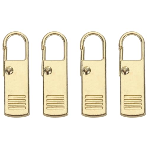 PATIKIL Reißverschluss-Zugersatz, 4 Stück abnehmbare Metall-Zipper-Reparatur-Kit-Griffe für Gepäck, Rucksäcke, Koffer, goldfarben von PATIKIL