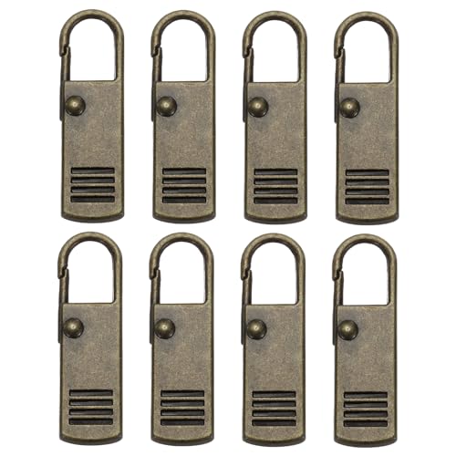 PATIKIL Reißverschluss-Zugersatz, 8 Stück abnehmbare Metall-Zipper-Reparatur-Kit-Griffe für Gepäck, Rucksäcke, Koffer, Bronze PATIKIL Reißverschluss-Zugersatz, 8 Stück abnehmbare Metall-Zipper-Reparatur-Kit-Griffe für Gepäck, Rucksäcke, Koffer, Bronze von PATIKIL