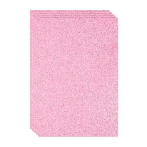 PATIKIL Rosa Glänzende EVA Glitzer-Schaumstoffplatte 30 x 20 cm 2 mm Dick Glitzer EVA Filz für Bastelprojekte DIY, 5 Stück von PATIKIL