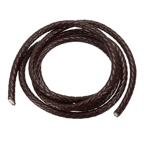 PATIKIL Rund Geflochtener Lederband, 1m Lang 5mm Drahtdurchmesser Geflochtener Lederband Seil Gefaltet Leder Schnur für Handwerk Schmuckherstellung Halskette Armbänder, Braun PATIKIL Rund Geflochtener Lederband, 1m Lang 5mm Drahtdurchmesser Geflochtener Lederband Seil Gefaltet Leder Schnur für Handwerk Schmuckherstellung Halskette Armbänder, Braun von PATIKIL