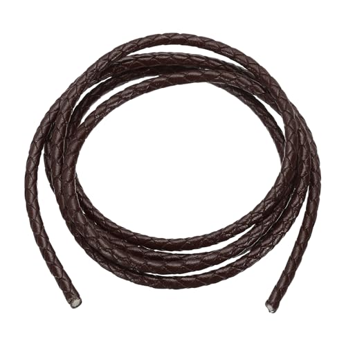 PATIKIL Rund Geflochtenes Lederband, 1m Lang 4mm Drahtdurchmesser Geflochtenes Lederband Seil Gefaltet Leder Schnur für Handwerk Schmuckherstellung Halskette Armbänder, Braun PATIKIL Rund Geflochtenes Lederband, 1m Lang 4mm Drahtdurchmesser Geflochtenes Lederband Seil Gefaltet Leder Schnur für Handwerk Schmuckherstellung Halskette Armbänder, Braun von PATIKIL