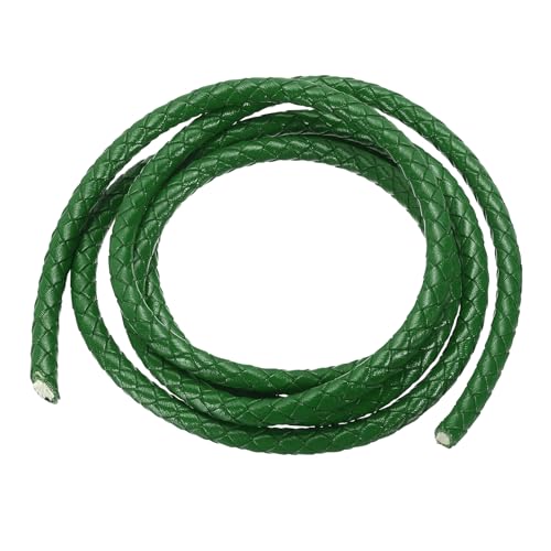 PATIKIL Rund Geflochtenes Lederband, 1m Lang 5mm Drahtdurchmesser Geflochtenes Lederband Seil Gefaltet Leder Schnur für Handwerk Schmuckherstellung Halskette Armbänder, Dunkelgrün PATIKIL Rund Geflochtenes Lederband, 1m Lang 5mm Drahtdurchmesser Geflochtenes Lederband Seil Gefaltet Leder Schnur für Handwerk Schmuckherstellung Halskette Armbänder, Dunkelgrün von PATIKIL