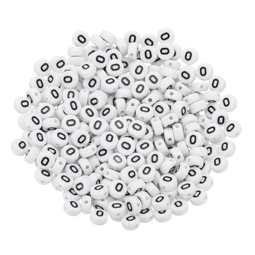 PATIKIL Runde Buchstabenperlen, 300 Stück Buchstabe O Acryl-Alphabetperlen für die Schmuckherstellung Armbänder Halsketten DIY, Schwarz PATIKIL Runde Buchstabenperlen, 300 Stück Buchstabe O Acryl-Alphabetperlen für die Schmuckherstellung Armbänder Halsketten DIY, Schwarz von PATIKIL