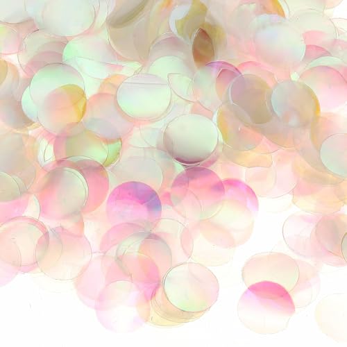 PATIKIL Runde Papierschnipsel-Konfetti 0,59 Zoll, Tischkonfetti Kreis Punkte für Hochzeit Geburtstagsfeier Ballondekorationen (2,12 Unzen), Regenbogenfarbe von PATIKIL