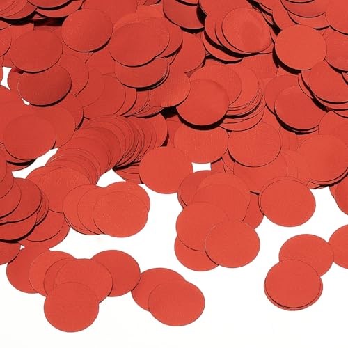 PATIKIL Runde Papierschnipsel Konfetti 0,59 Zoll, Tischkonfetti Kreis Punkte für Hochzeit Geburtstagsfeier Ballondekorationen (2,12 Unzen), Rot von PATIKIL