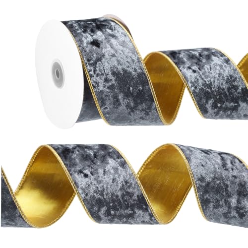PATIKIL Samtband Nebelblau, 6.3mm x 9m Geschenkband Samtiges Goldbasis Satinband, Einseitiges Samtborte Schleifenband für DIY Basteln Schleifen Dekoration Handwerk Kränze Weihnacht PATIKIL Samtband Nebelblau, 6.3mm x 9m Geschenkband Samtiges Goldbasis Satinband, Einseitiges Samtborte Schleifenband für DIY Basteln Schleifen Dekoration Handwerk Kränze Weihnacht von PATIKIL