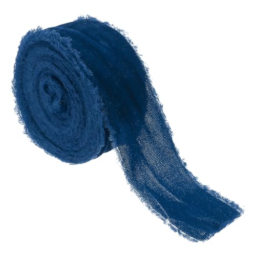PATIKIL Samtband zum Geschenkverpacken 1-1/2 Zoll x 3 Yard, handgefertigte ausgefranste Vintage-Bänder Rohkantenbänder für Weihnachtsbaum Brautstrauß Hochzeitsdekoration, Marineblau PATIKIL Samtband zum Geschenkverpacken 1-1/2 Zoll x 3 Yard, handgefertigte ausgefranste Vintage-Bänder Rohkantenbänder für Weihnachtsbaum Brautstrauß Hochzeitsdekoration, Marineblau von PATIKIL