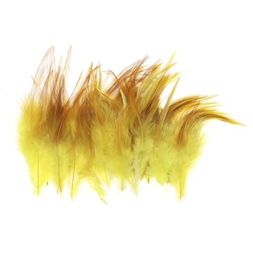 PATIKIL Sattel Hechel Hahn Federn 4-6" 100Stk Hahn Federn Lose Hechel Federn für Traum Fänger Ohrringe Selbermachen Gelb PATIKIL Sattel Hechel Hahn Federn 4-6" 100Stk Hahn Federn Lose Hechel Federn für Traum Fänger Ohrringe Selbermachen Gelb von PATIKIL