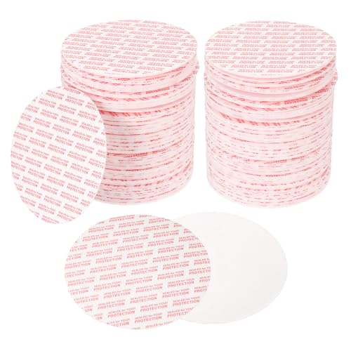 PATIKIL Schaumstoff-Deckeleinlage, 80 mm, 150 Stück, selbstklebende runde PS-Druckdichtungen, widerstandsfähiger Manipulator für Kunststoff, Glas, Flaschenverschluss, Konserven, Fläschchen, Dichtungen von PATIKIL