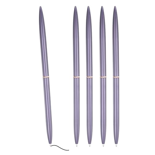 PATIKIL Schlanker Metall-Kugelschreiber, 5 Stücke Schwarze Tinte 1mm Mittelpunktstift Metallisch Einziehbar Leichtgewicht für Geschäftsbüro Hochzeitsgästebuch, Lila PATIKIL Schlanker Metall-Kugelschreiber, 5 Stücke Schwarze Tinte 1mm Mittelpunktstift Metallisch Einziehbar Leichtgewicht für Geschäftsbüro Hochzeitsgästebuch, Lila von PATIKIL