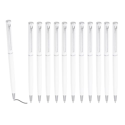 PATIKIL Schlanker metallischer Kugelschreiber, 12 Stück schwarze Tinte 1mm mittlere Spitze Kugelschreiber, einziehbar, leicht, für Geschäfts- und Bürohochzeiten, weiß PATIKIL Schlanker metallischer Kugelschreiber, 12 Stück schwarze Tinte 1mm mittlere Spitze Kugelschreiber, einziehbar, leicht, für Geschäfts- und Bürohochzeiten, weiß von PATIKIL