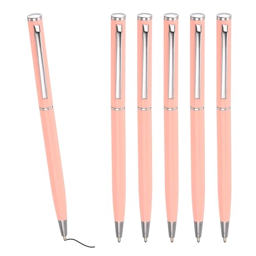 PATIKIL Schlanker metallischer Kugelschreiber, 6 Stücke Schwarze Tinte 1mm Mittelpunktstift Einziehbar Leichte Glatte Schreibstifte für Geschäfts- und Bürohochzeitsgästebuch, Pink PATIKIL Schlanker metallischer Kugelschreiber, 6 Stücke Schwarze Tinte 1mm Mittelpunktstift Einziehbar Leichte Glatte Schreibstifte für Geschäfts- und Bürohochzeitsgästebuch, Pink von PATIKIL