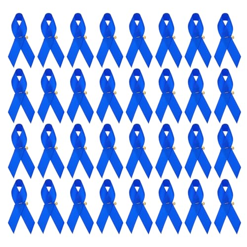 PATIKIL Schleifenstifte, 100 Stück blaue Satinschleifen mit Sicherheitsnadeln für den Internationalen Tag PATIKIL Schleifenstifte, 100 Stück blaue Satinschleifen mit Sicherheitsnadeln für den Internationalen Tag von PATIKIL