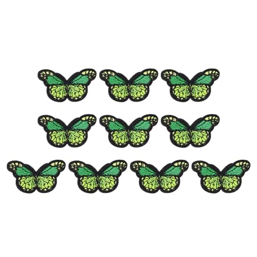 PATIKIL Schmetterling Aufbügelpatch, 10 Stück Schmetterling bestickte Applikation zum Aufnähen für Reparatur Dekoration Kleidung Hüte Jacken Rucksäcke, 1,7"Lx1,1"W, Grün. PATIKIL Schmetterling Aufbügelpatch, 10 Stück Schmetterling bestickte Applikation zum Aufnähen für Reparatur Dekoration Kleidung Hüte Jacken Rucksäcke, 1,7"Lx1,1"W, Grün. von PATIKIL