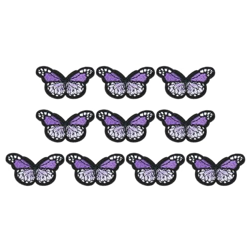 PATIKIL Schmetterling Aufbügelpatch, 10 Stück Schmetterling bestickte Applikation zum Aufnähen für Reparatur Dekoration Kleidung Hüte Jacken Rucksäcke, 1,7"Lx1,1"W, Lila. PATIKIL Schmetterling Aufbügelpatch, 10 Stück Schmetterling bestickte Applikation zum Aufnähen für Reparatur Dekoration Kleidung Hüte Jacken Rucksäcke, 1,7"Lx1,1"W, Lila. von PATIKIL