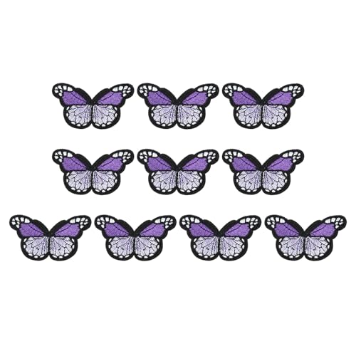 PATIKIL Schmetterling Aufbügler, 10 Stück Schmetterling Bestickte Applikation Zum Aufnähen Dekorative Patches für Reparatur Dekoration Kleidung Hüte Jacken Rucksack, 2.9"Lx1.8"W, Lila PATIKIL Schmetterling Aufbügler, 10 Stück Schmetterling Bestickte Applikation Zum Aufnähen Dekorative Patches für Reparatur Dekoration Kleidung Hüte Jacken Rucksack, 2.9"Lx1.8"W, Lila von PATIKIL